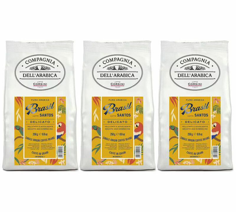 3 x 250 g - Caf&eacute; en grain - Br&eacute;sil Santos - CORSINI image number 0