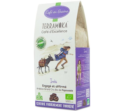 200 g - Caf&eacute; en grain - In&egrave;s Bio - TERRAMOKA