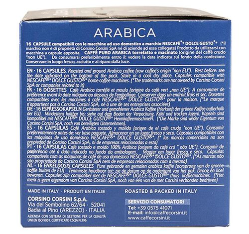16 capsules compatibles Nescaf&eacute;* Dolce Gusto* Gran Riserva Arabica &ndash; CORSINI image number 4