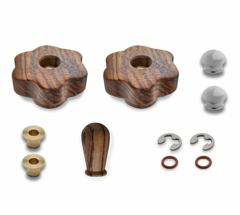 Lelit Drehkn&ouml;pfe-Set aus Zebrano-Holz f&uuml;r Lelit Mara PL62X und Bianca PL162T image number 0