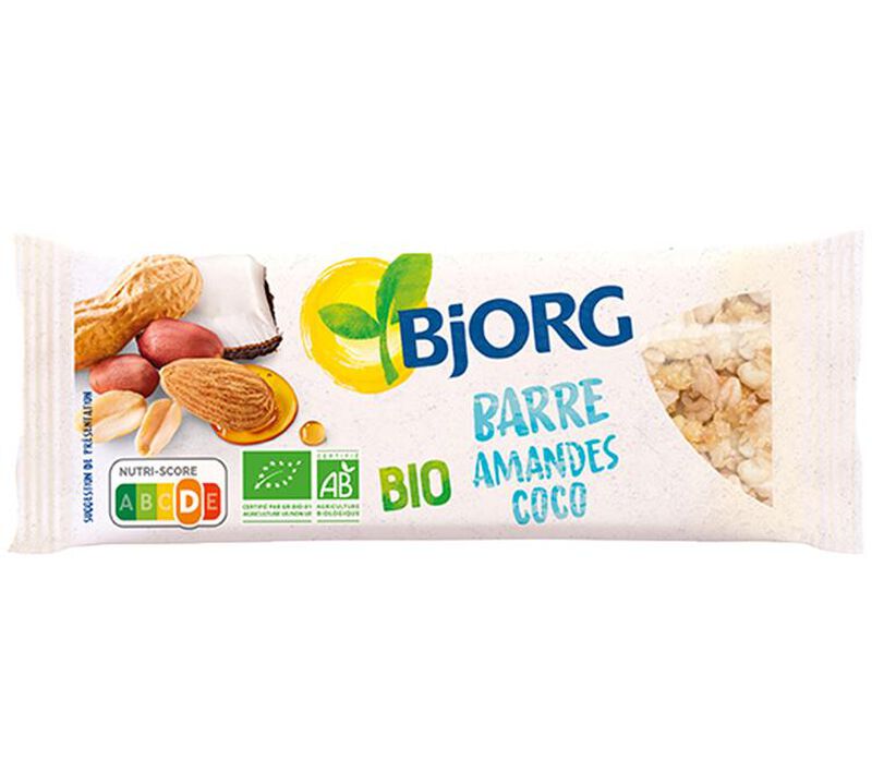 Barre C&eacute;r&eacute;ale Amandes Coco Bio - 30 x 25 g - BJORG image number 0