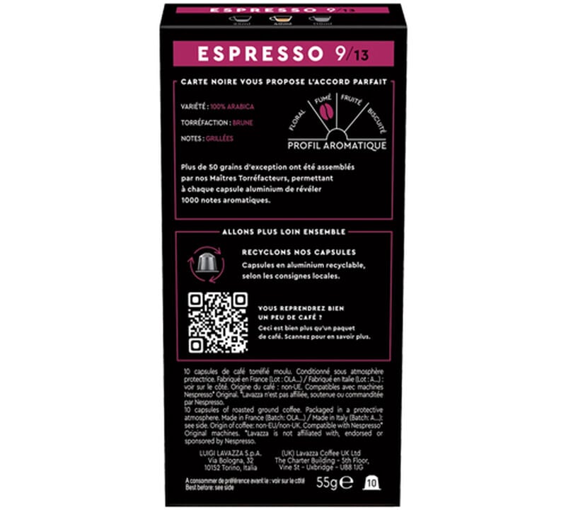 100 capsules compatibles Nespresso* Original Espresso Intense n&deg;9 - CARTE NOIRE image number 3