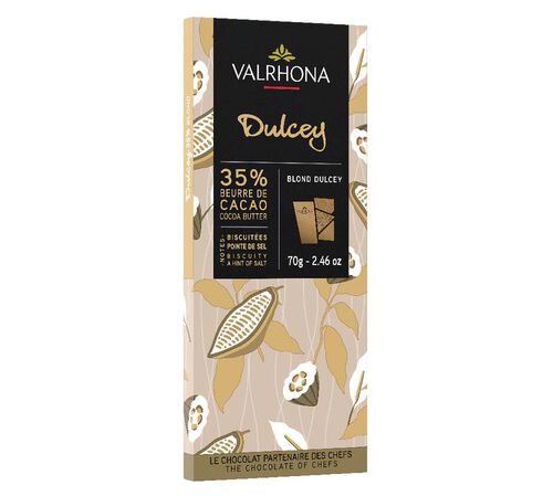 Tablette Chocolat Blond Dulcey 35% Cacao - 70 g - VALRHONA