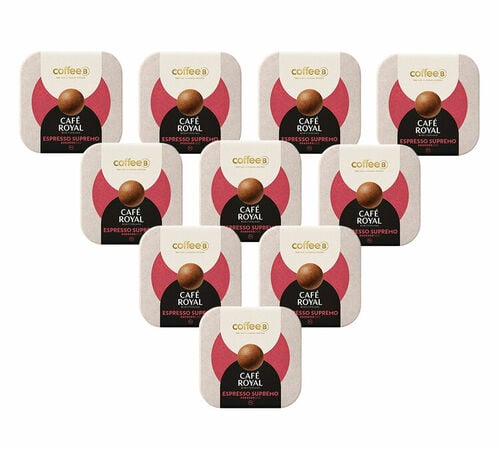 90 Boules de caf&eacute; Espresso Supremo compatibles Coffee B - Caf&eacute; Royal