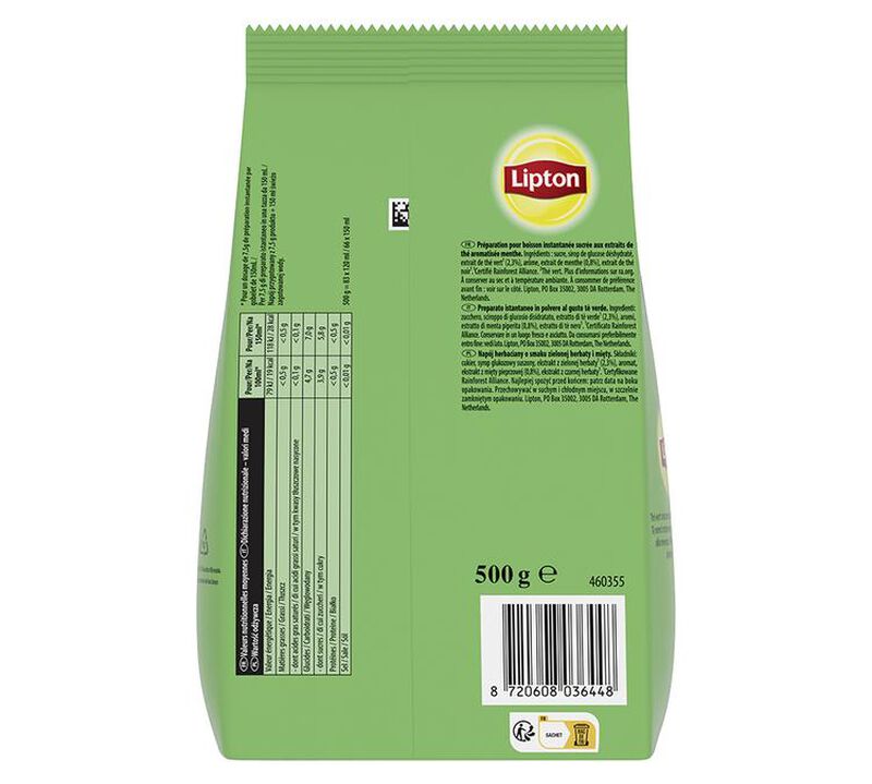 Th&eacute; vert menthe - Th&eacute; instantan&eacute; - Vrac 500 g  - LIPTON image number 1