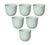 6 Tasses &agrave; caf&eacute; emboss&eacute; 150 ml bleu c&eacute;ladon - LOVERAMICS image