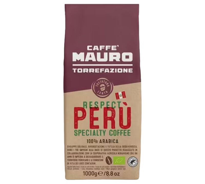 2 x 1 kg - Caf&eacute; en grain - Respect Per&ugrave; Bio - CAFF&Egrave; MAURO image number 1
