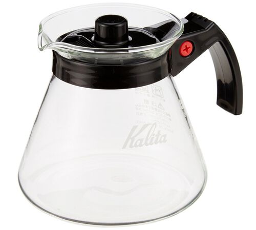 Carafe en verre pour Slow Coffee 30 cl avec poign&eacute;e en plastique - KALITA