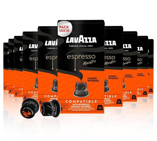 100 Nespresso* Original kompatible Kapseln Espresso Maestro Lungo Intenso &ndash; LAVAZZA image number 0