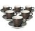 6 Tasses Espresso et sous-tasses Egg 8cl Gunpowder - Loveramics image