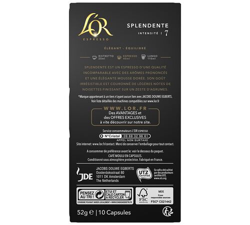 10 capsule compatibili Nespresso* Original Splendente &ndash; L'Or Espresso image number 1