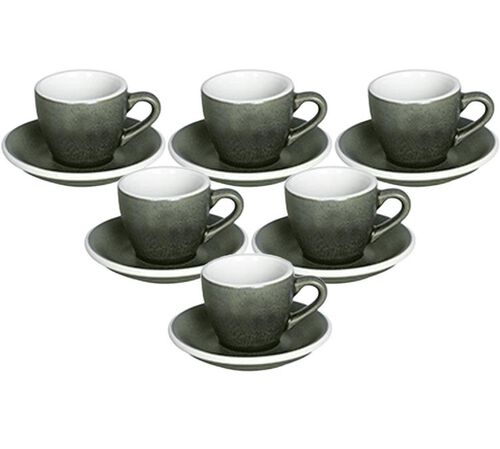 6 tasses Espresso 80 ml + 6 sous tasses - Forest - Loveramics