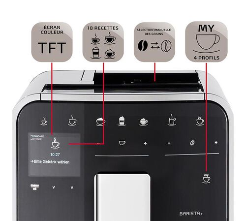 Melitta Kaffeevollautomat Barista T Smart Connected (ohne Milchbeh&auml;lter) silber F831-101 image number 11