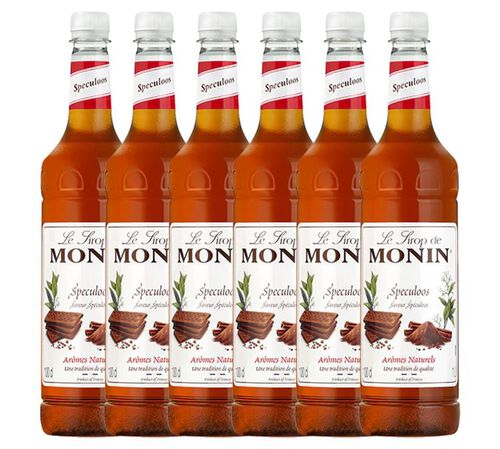 Sirop saveur Speculoos + pompe doseuse Bouteille plastique pur 6 x 1L - MONIN