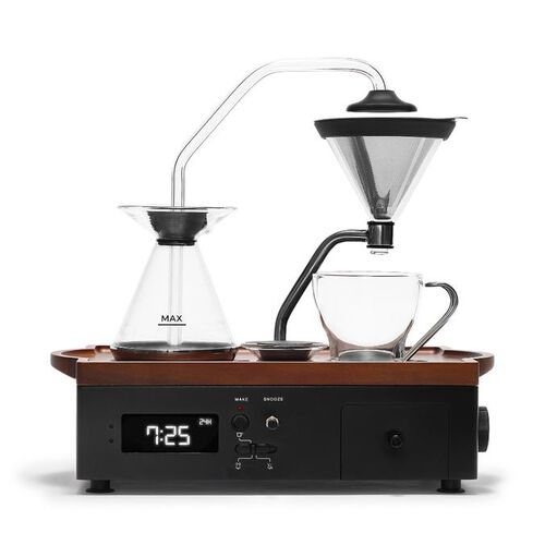 R&eacute;veil cafeti&egrave;re Barisieur - noir en bois de noyer - 220V