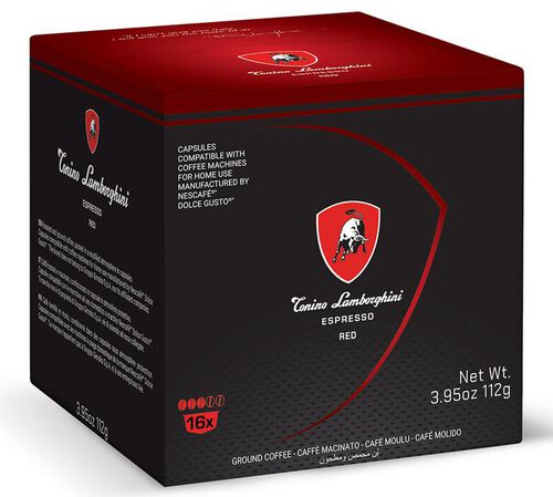16 capsules compatibles Nescaf&eacute;* Dolce Gusto* Espresso Red - TONINO LAMBORGHINI