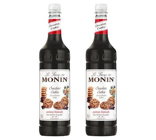 Sirop Monin saveur Chocolat Cookie - Bouteille plastique PET - 2 x  1L