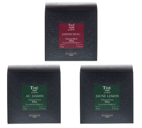 Pack Th&eacute;s Verts et Noirs - 3 x 20 sachets - DAMMANN FR&Egrave;RES
