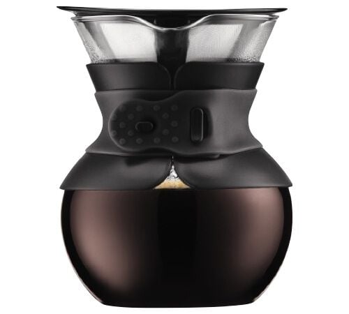 Cafeti&egrave;re manuelle Bodum avec filtre Pour Over noire - 4 tasses/50cl