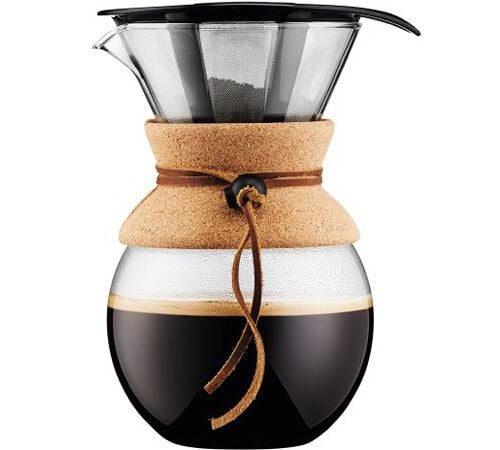 Bodum Pour-Over-Kaffeebereiter Kork und Leder - 8 Tassen image number 0