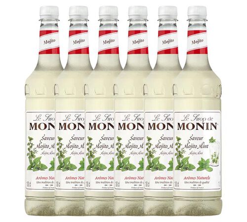 Sirop saveur Mojito Mint (sans alcool) - Bouteille plastique - 6 x 1L - MONIN