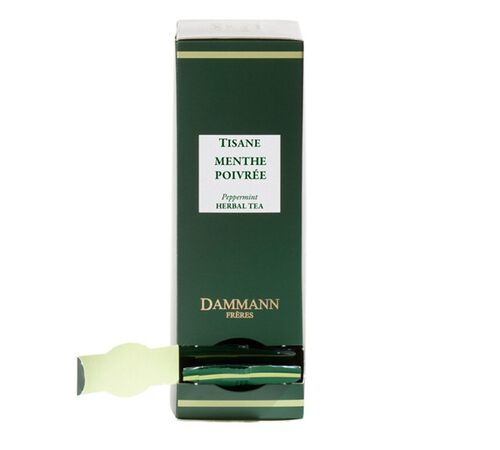 Dammann Fr&egrave;res Peppermint herbal tea - 24 Cristal&reg; sachets image number 1