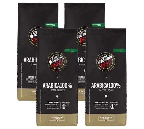 4 x 250 g - Caf&eacute; en grain - 100% Arabica - CAFF&Egrave; VERGNANO