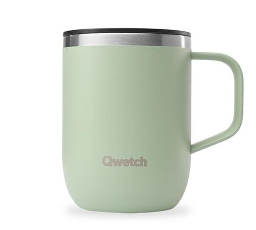 Mug isotherme inox matt Vert tilleul - 35 cl - QWETCH