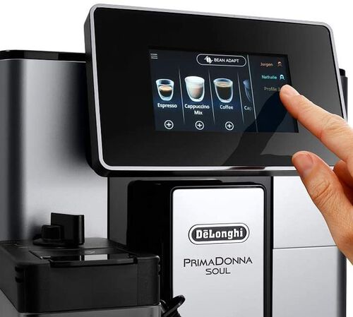 DeLonghi ECAM 610.55.SB PrimaDonna Soul Silver Black Macchina da caff&egrave; automatica image number 2