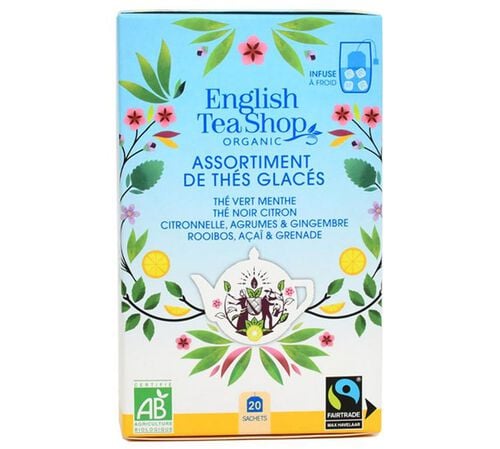 Assortiment de Th&eacute;s Glac&eacute;s Bio & Equitable - 20 sachets - ENGLISH TEA SHOP