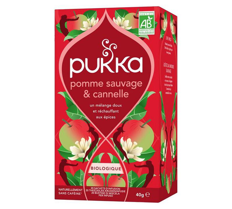 Bio-Fr&uuml;chtetee mit Wildapfel und Zimt &ndash; 20 Beutel - Pukka image number 0