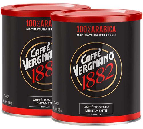 2 x 250 g - Caf&eacute; moulu - 100% Arabica - CAFF&Egrave; VERGNANO