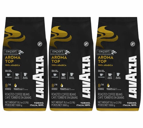 3 x 1 kg - Caf&eacute; en grain - Aroma Top - LAVAZZA