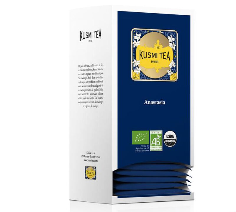 Kusmi Tea Anastasia Organic Black Tea - 25 double-wrapped tea bags image number 0