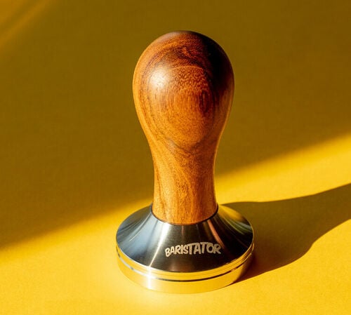 Tamper caf&eacute; BARISTATOR 51mm manche bois fonc&eacute; image number 2