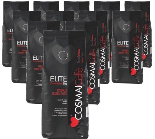12 Kg Caf&eacute; en grain Elite noir Sp&eacute;cial Bar - Cosmai Caff&egrave;