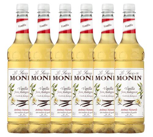 Sirop Vanille Bouteille plastique + pompe doseuse 6 x 1L - MONIN