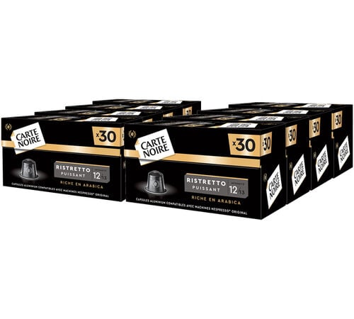 240 capsules compatibles Nespresso* Original Ristretto Puissant n&deg;12 - CARTE NOIRE