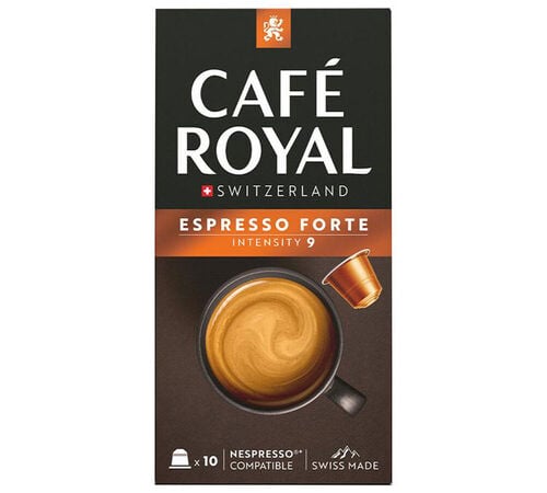 10 capsules compatibles Nespresso* Original Espresso Forte - CAF&Eacute; ROYAL