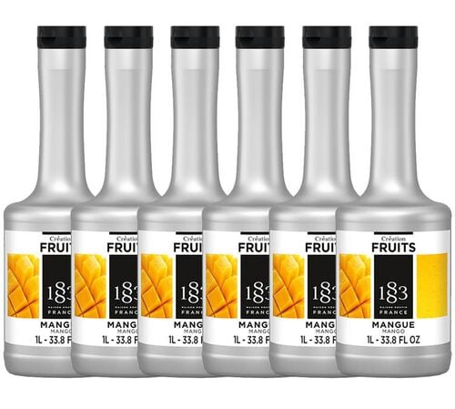 Lot de 6 pur&eacute;es de fruit Cr&eacute;ation Fruits 1883 - Mangue - 6 x 1 L