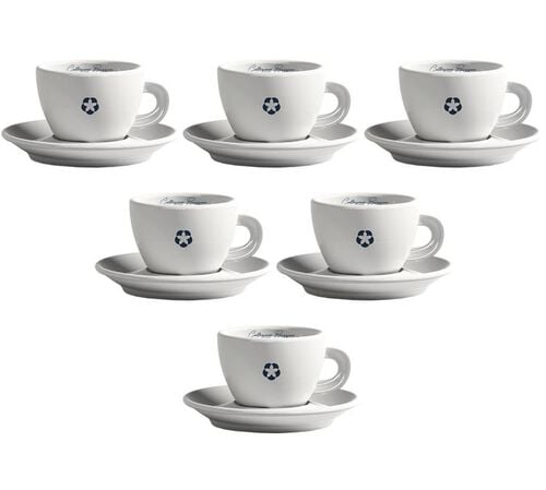 6 tasses et sous-tasses cappuccino Bazzara - 15cl