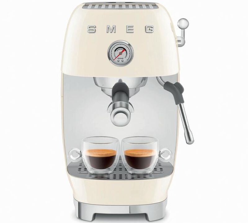 Machine &agrave; cafe Expresso manuelle "Ann&eacute;es 50" - Cr&egrave;me - SMEG - Parfait &eacute;tat image number 0