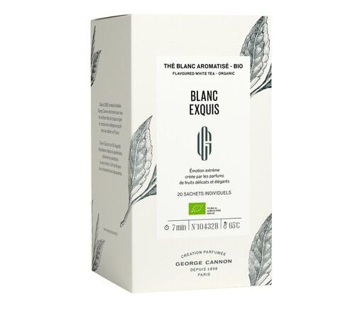 Th&eacute; Blanc Blanc Exquis Bio - 20 sachets - GEORGE CANNON