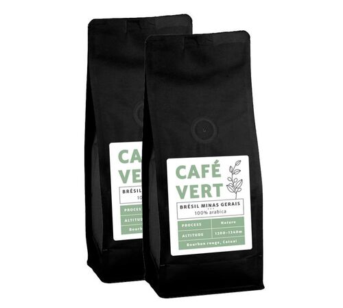 2x500g - Caf&eacute; vert Br&eacute;sil r&eacute;gion Minas Gerais nature