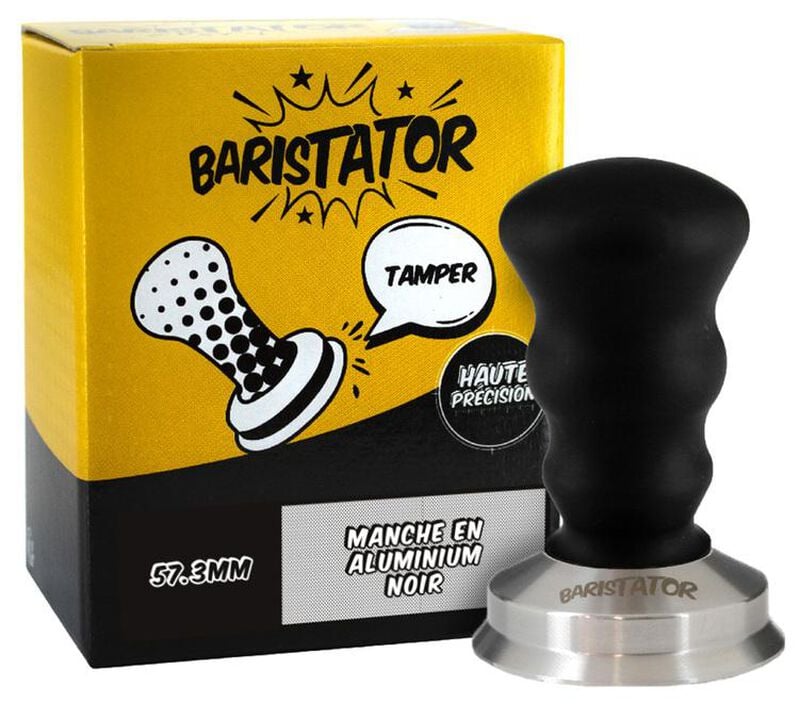 Tamper 57,3 mm mit Pr&auml;zisions-Aluminiumgriff schwarz - Baristator image number 0