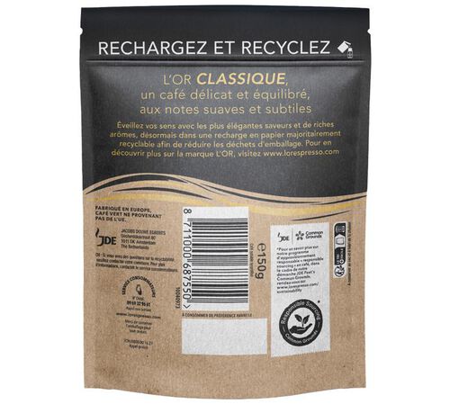 L'Or Espresso - l&ouml;slicher Kaffee - Klassisch Nachf&uuml;llpackung - 150g image number 1