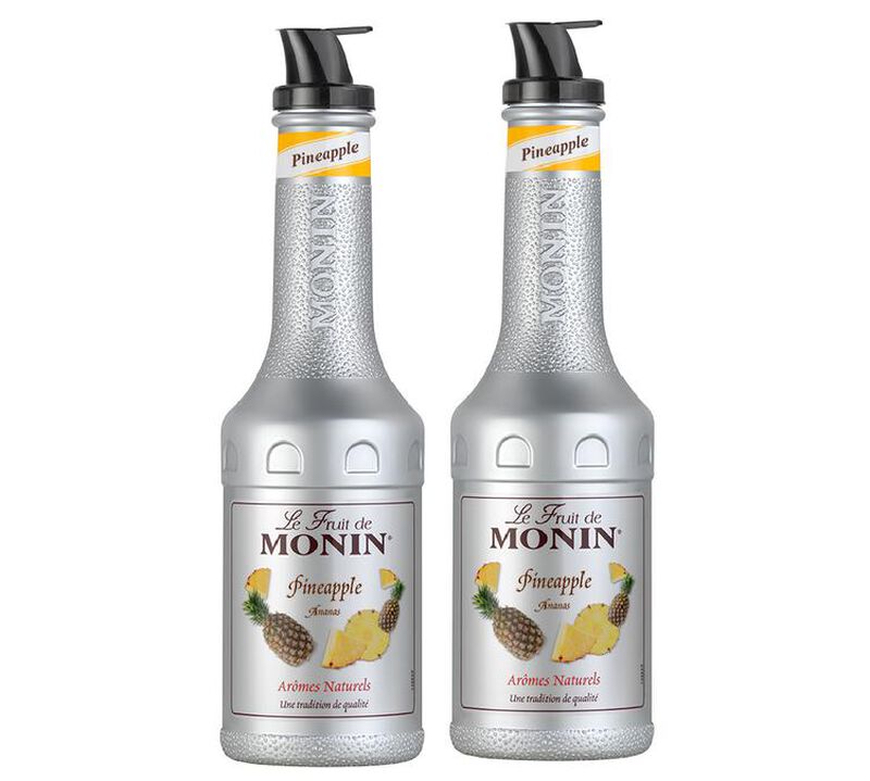 Lot de 2 pur&eacute;es de fruits 1L - Ananas - MONIN image number 0