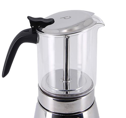 Pylano Moka Pot Kiara in Glass & Stainless Steel - 6 cups image number 7