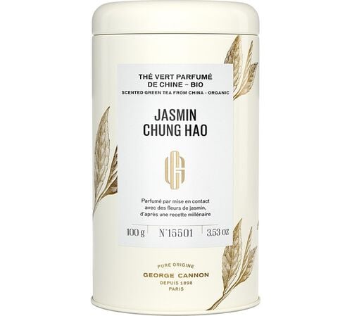 Bo&icirc;te Th&eacute; Vert Jasmin Chung Hao Pure Origine Bio - Vrac 100 g - GEORGE CANNON
