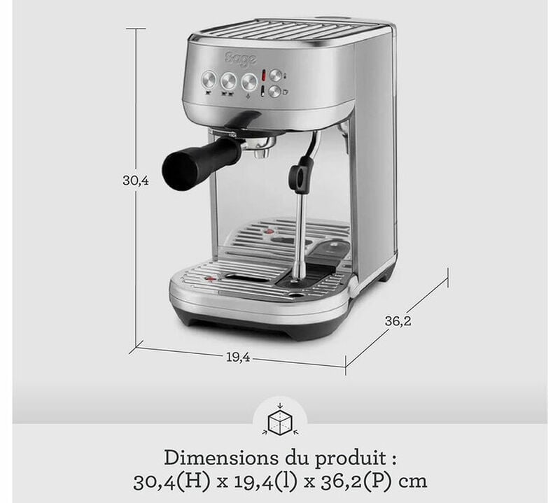 Sage Bambino Plus SES500BSS4EEU1 Acciaio Inox Macchina per caff&egrave; espresso image number 5